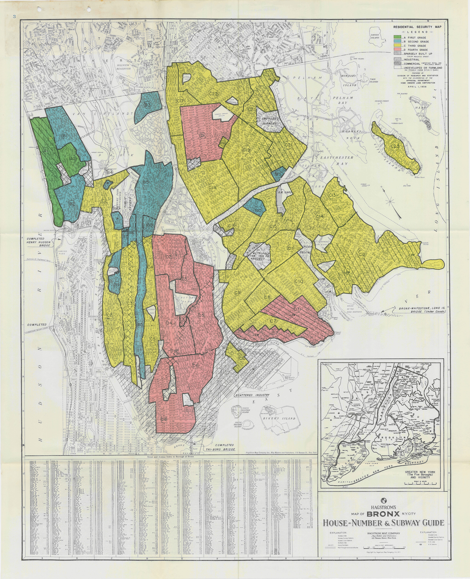Bronx Redlining Map