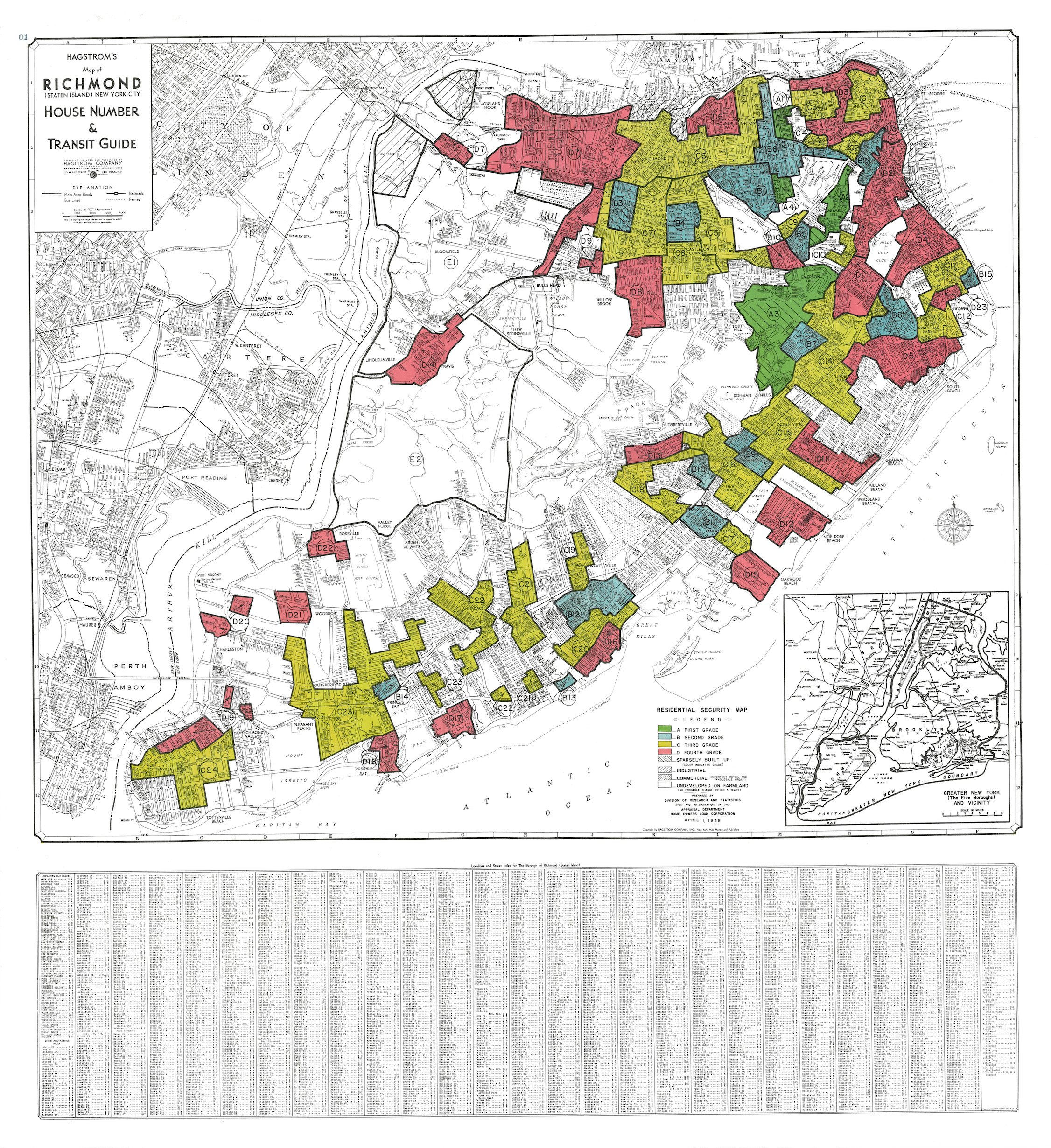 Staten Island Redlining Map